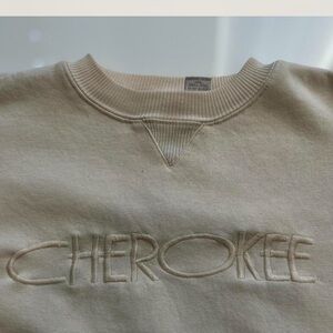 Cherokee Cream Crewneck Sweater